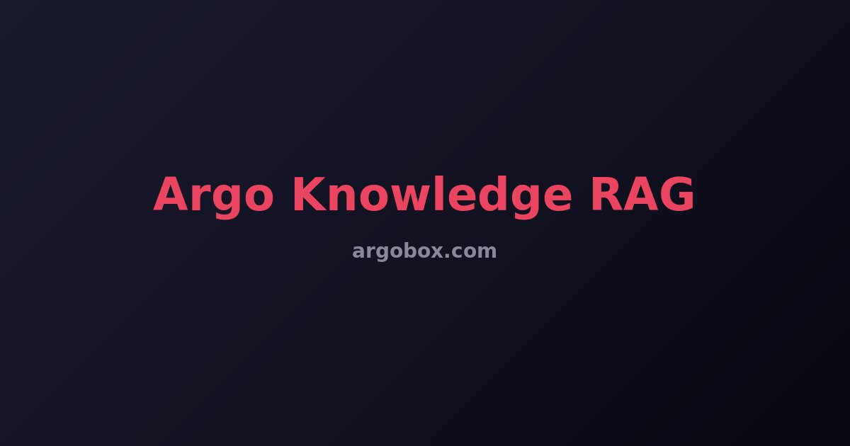 Argo Knowledge RAG